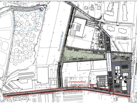 Ausbau der Campusallee in 2023